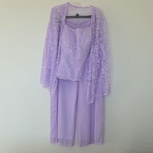 Lavender Lace Three-Piece Set XL